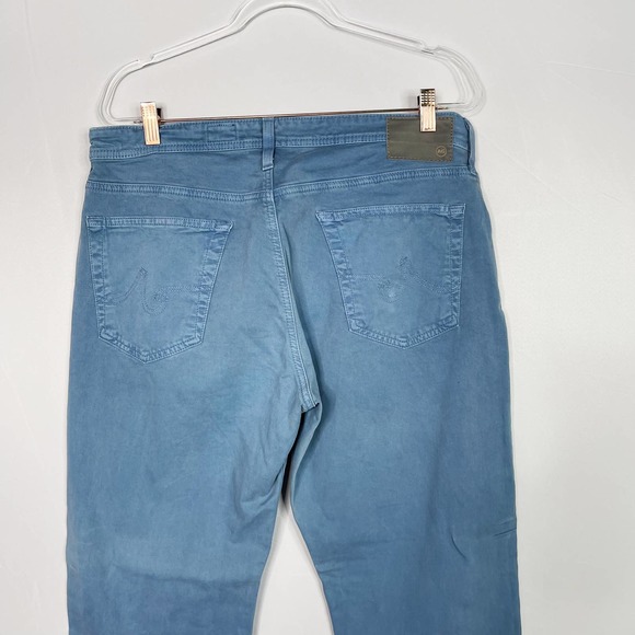 AG Adriano Goldschmied Graduate Tailored Leg Sueded Stretch Pants Blue 36x32 - Picture 6 of 8